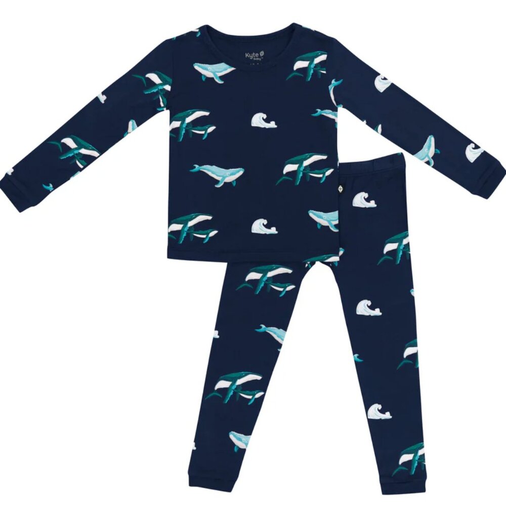 Kyte Baby kids long sleeve/long pants pajamas - Humpback (size 8)